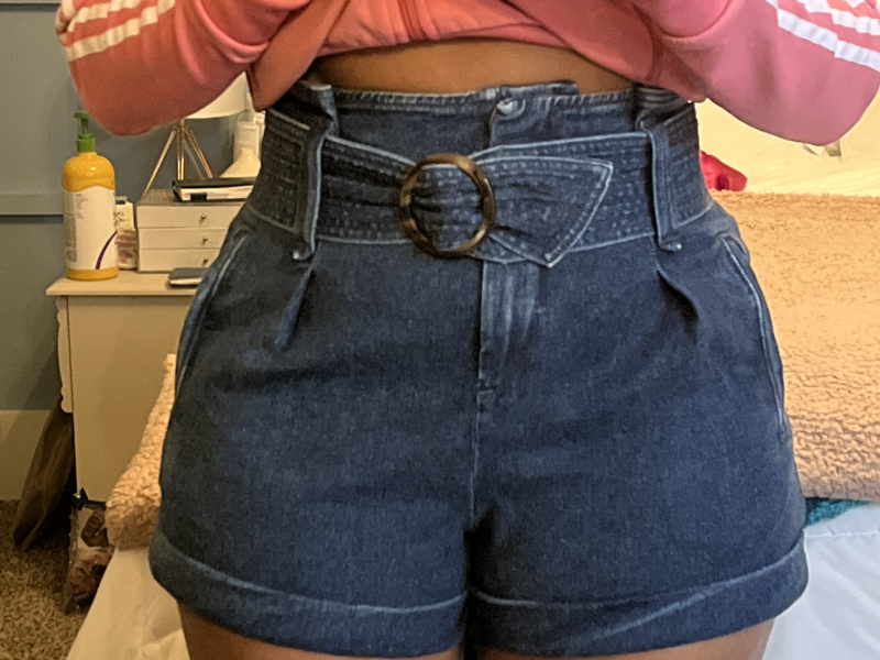 Sezane Rome Shorts in Denim Size 6 review