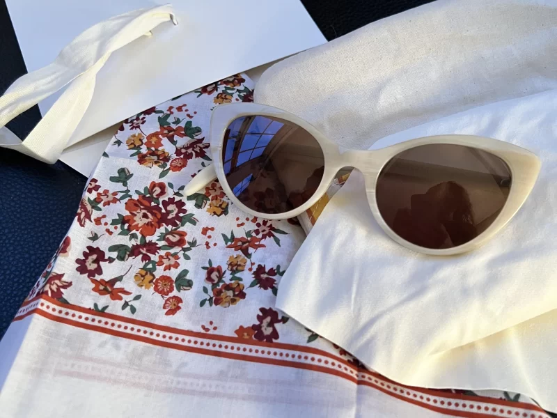 sezane bianca sunglasses in white review