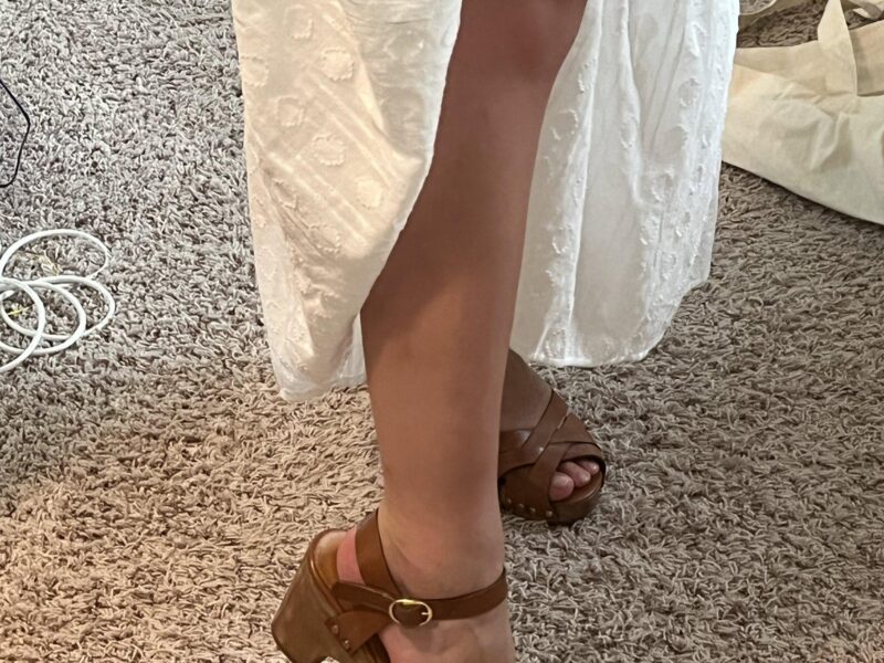 Sezane Isabelle Clogs in Smooth Camel