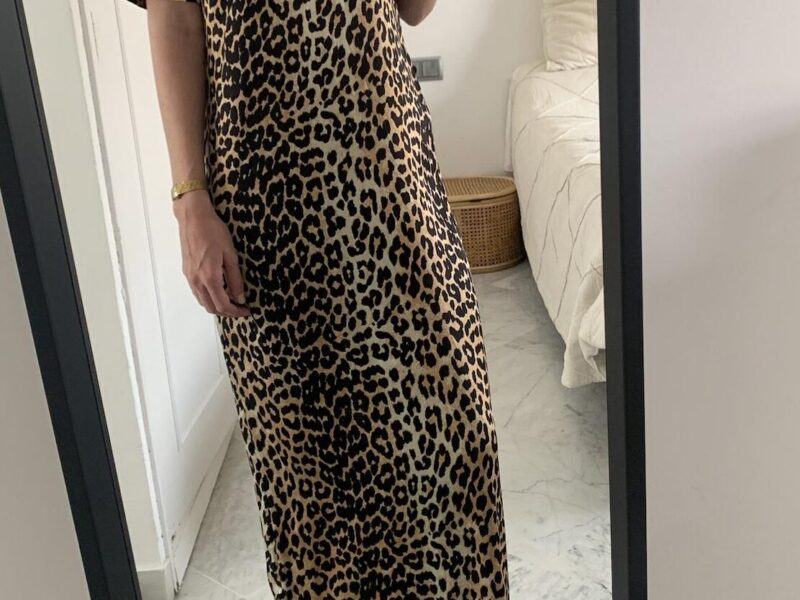 GANNI Leopard-Print Stretch Silk Maxi review