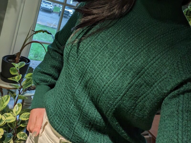 Sezane Rosalia Sweater Merino Wool in Bottle Green review