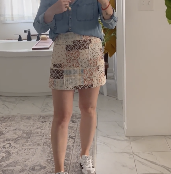 Sezane Ginkie Skirt in Floral Patchwork review