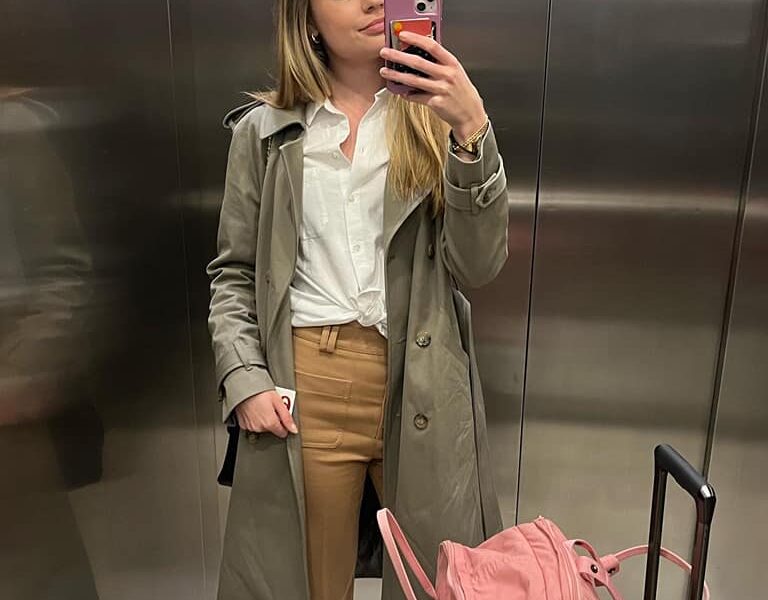 Sezane Scott Trench in Khaki